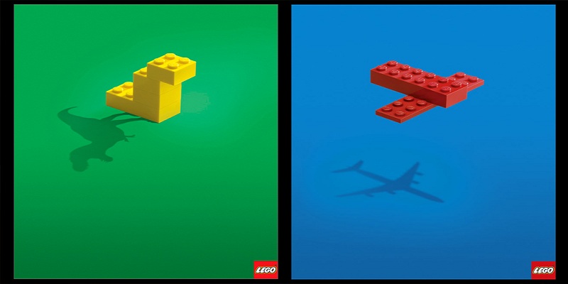 Thiết kế quảng cáo tối giản và ấn tượng từ Lego